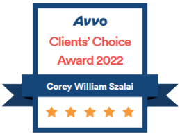 Avvo | Clients' Choice | Award 2022 | Corey William Szalai
